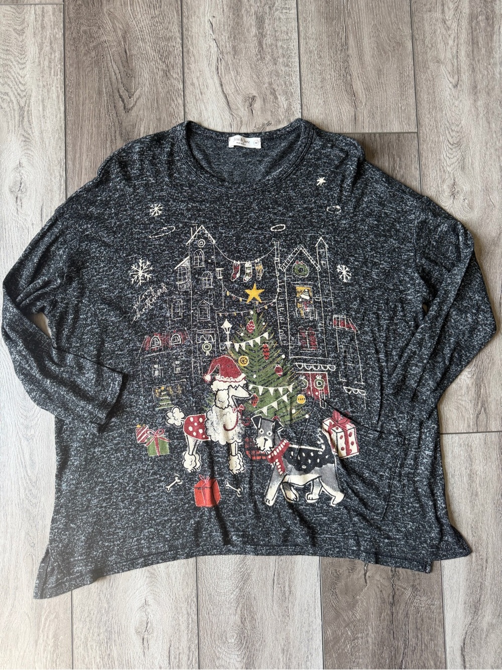 Jess & Jane- Cozy Holiday Dog and Gifts Graphic Sweater